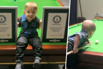 Priloz si stolicku a ide na to unikatny dvojrocny chlapec s tagom uz ma dva svetove rekordy