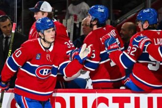 Exhibicny gol Slafkovskeho stal sa hviezdou zapasu Montreal deklasoval najlepsi tim NHL