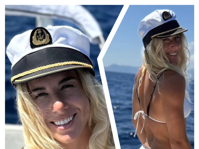 Pani kapitanka v bielych plavkach Ledecka drazdi fotografiami z lode